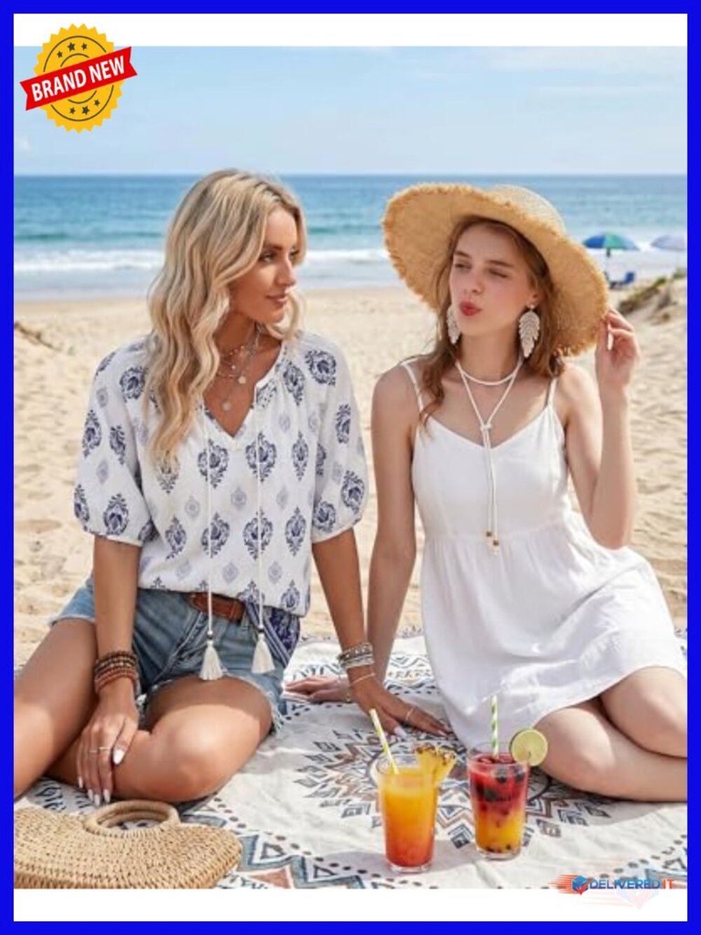 Womens Boho Floral V Neck Short Sleeve Blouse Tie Front Flowy Vacation Top - Picture 4 of 6